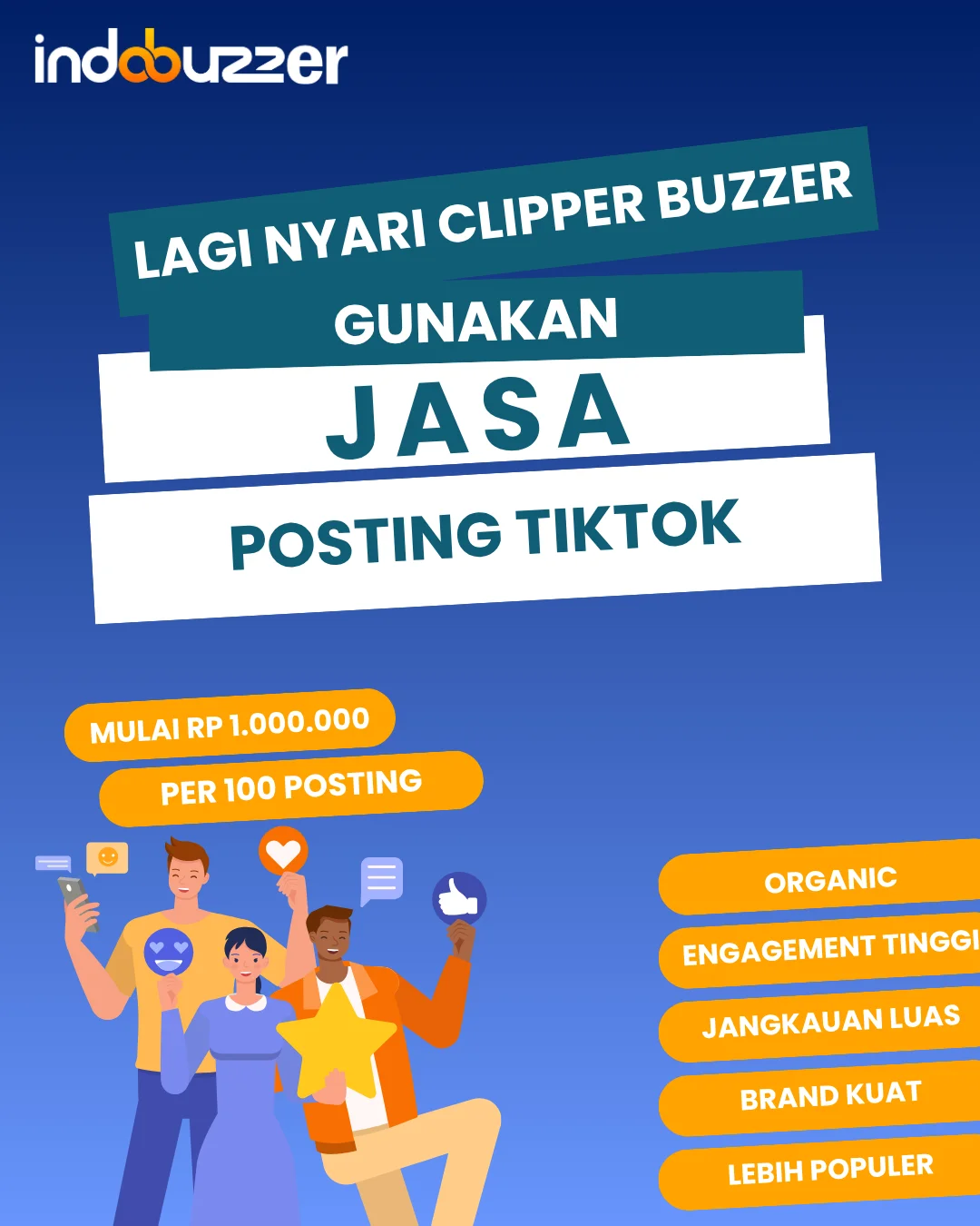 Ribuan Clipper Video Dengan Jasa Posting Tiktok Indobuzzer
