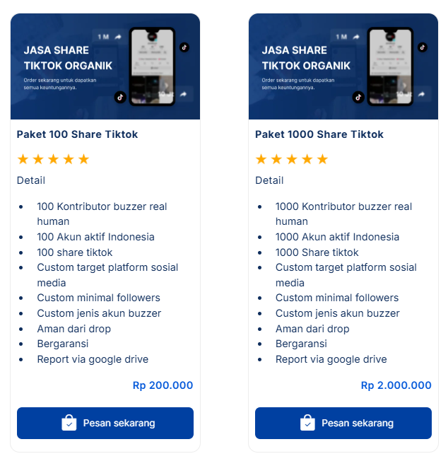 harga jasa share tiktok