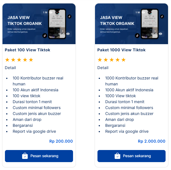 harga jasa view tiktok